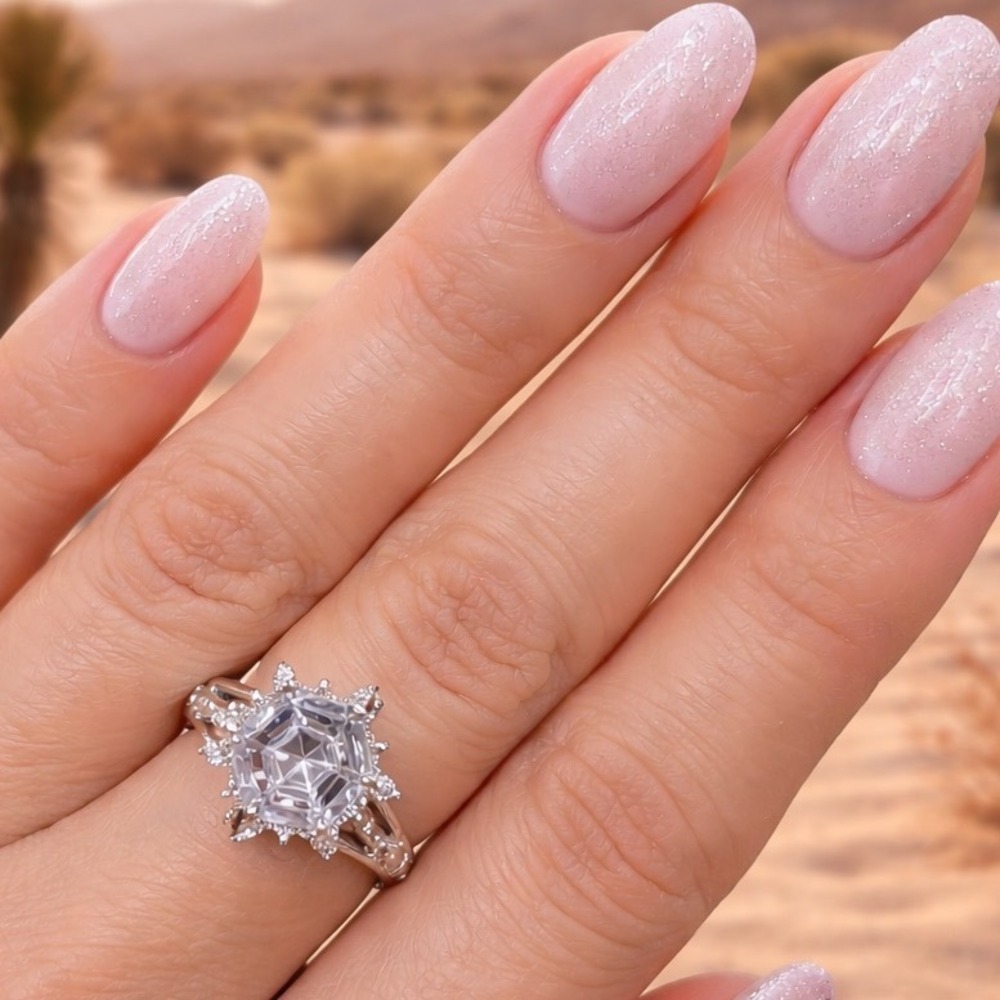 Engagement Statement Ring Asscher Square Step-Cut… - image 2